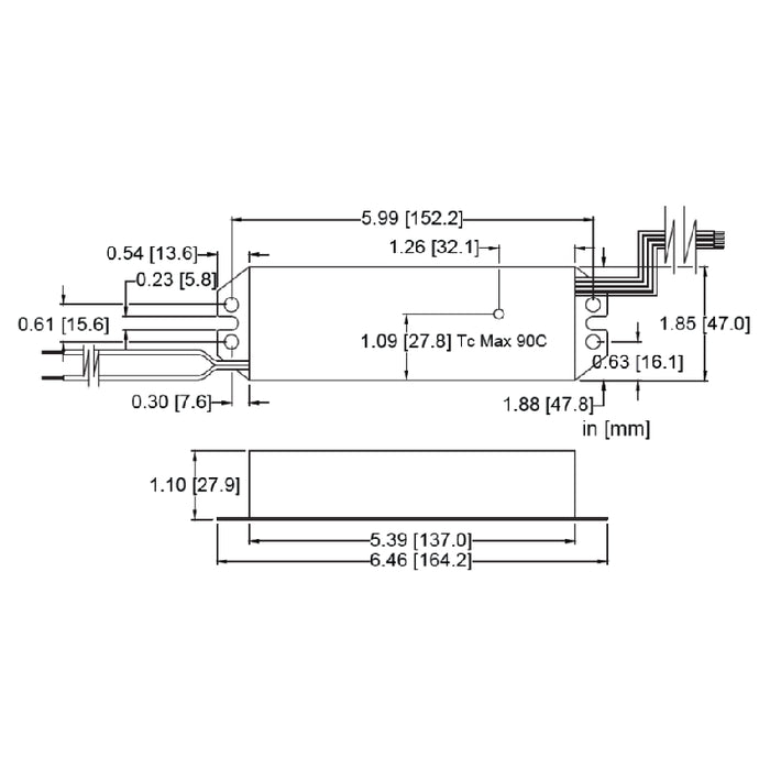 Hatch LC36-G L Series 36W Constant Current LED Driver, 0-10V Dimming, 700mA