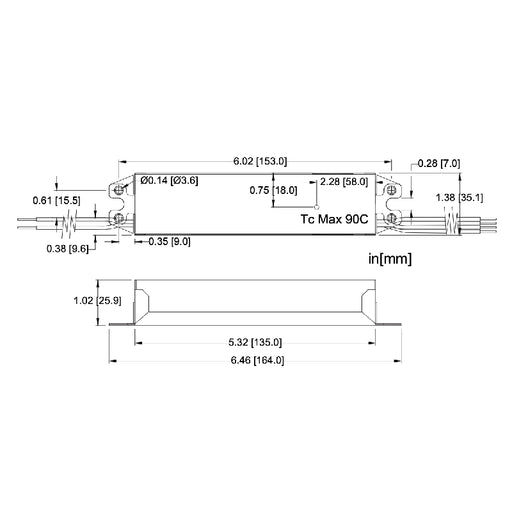 Hatch LC22-S L Series 22W Constant Current LED Driver, 0-10V Dimming, 700mA