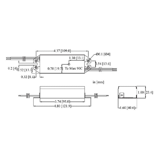 Hatch LC16 LC Series 16W Constant Current LED Driver, Non-Dimming, 500mA