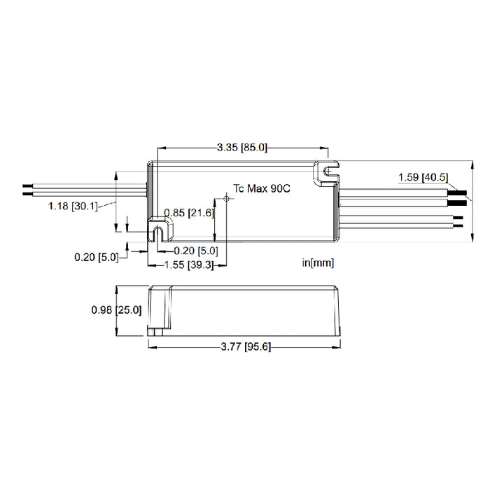 Hatch LC20 LC Series 20W Constant Current LED Driver, 0-10V Dimming, 700mA