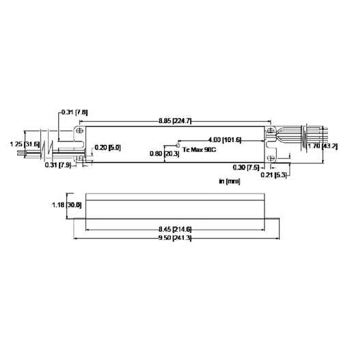 Hatch LC100 L Series 100W Constant Current LED Driver, 700mA