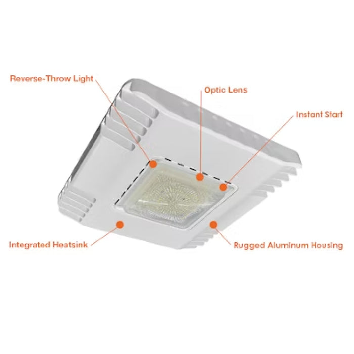 Envision LED LED-CP2 150W LED Square Slim Canopy Light, 5000K