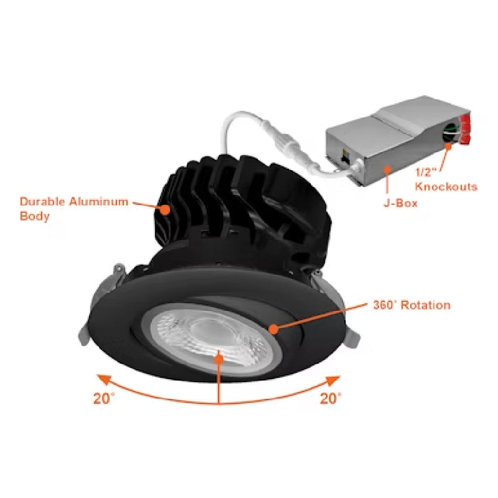 Envision LED 4" 18W Gimbal Adjustable Downlight Canless