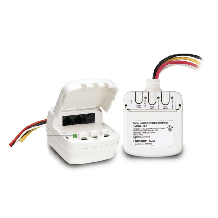 Wattstopper LMRC-102 DLM Dual Relay Room Controller, On/Off, 120-277V