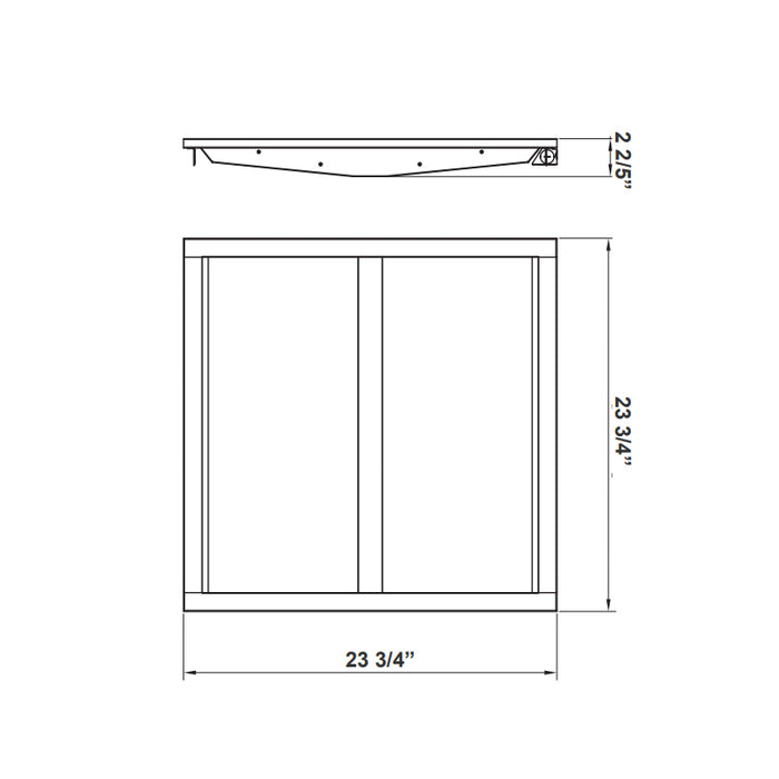 Westgate LTRM-2X2-MCTP 2x2 Architectural Sloped-Lens LED Troffer, 3CCT & Power Selectable