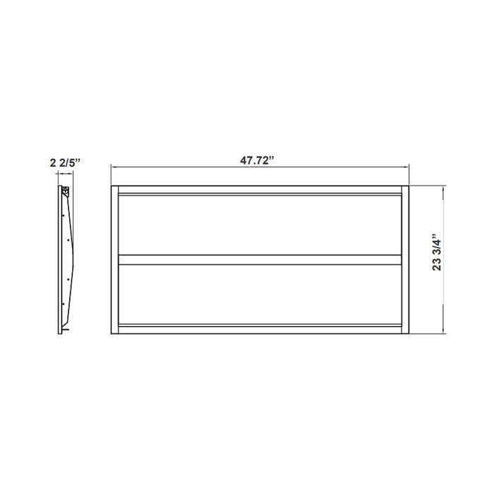 Westgate LTRM-2X4-MCTP 2x4 Architectural Sloped-Lens LED Troffer, 3CCT & Power Selectable