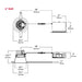 Lightolier M4R ModuLyte 4" Round LED Downlight, 1500/2000/2500 lm, 5CCT