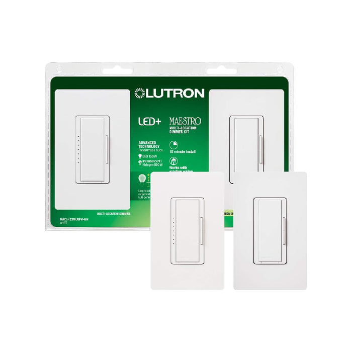 Lutron MACL-153M-RHW Maestro LED+ Dimmer Switch Kit