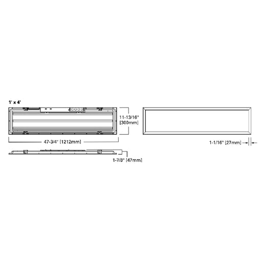 Metalux 14CGTS-L3C3 1x4 LED Backlit Panel, 3CCT & Lumens Selectable