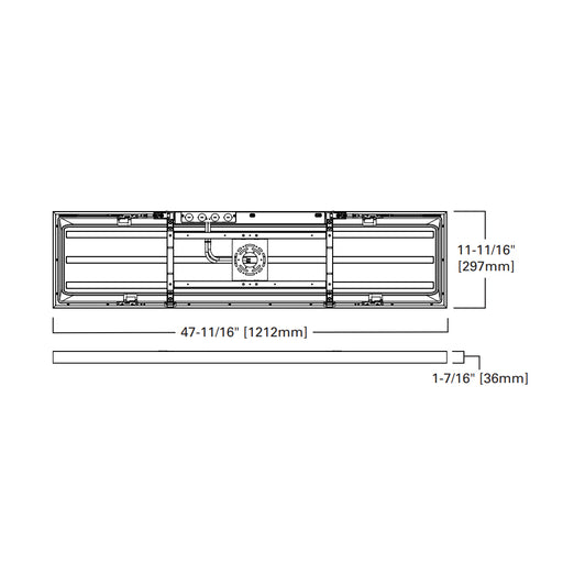 Metalux 14MMS-L3C3-UNV 1x4 Direct Mount LED Backlit Panel, 3CCT & Lumens Selectable