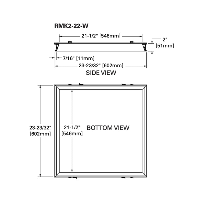 Metalux RMK2-22 2x2 Regress Mount Accessory Kit