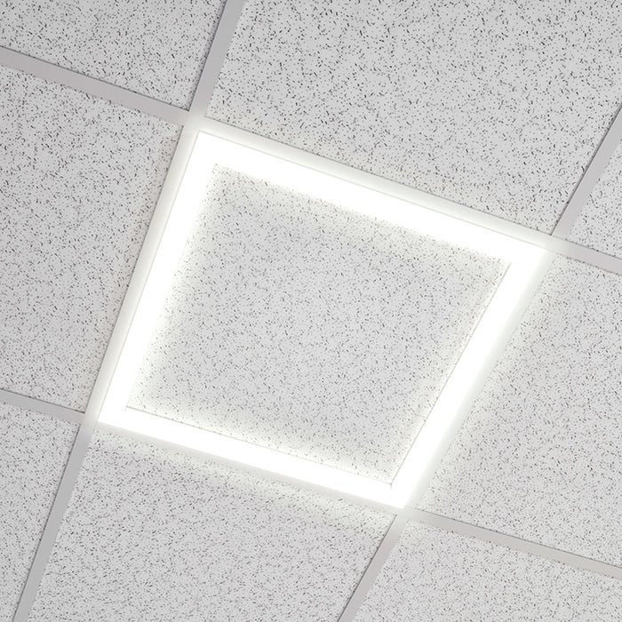 Metalux 22SFS-L3C4-UNV Surround 2x2 Architectural Slim Frame Panel, 4CCT & Lumens Selectable