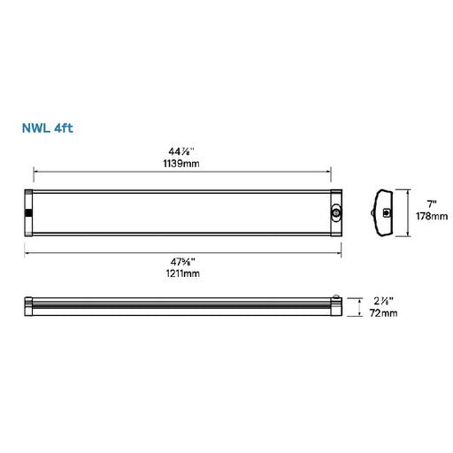 Day-Brite CFI NWL43050L8CST 4-ft LED Wraparound, Lumens & 3CCT Selectable