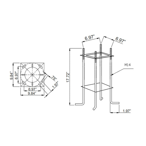 Westgate POL-D1-ABK D1 Series Pole Anchor Bolt Kit