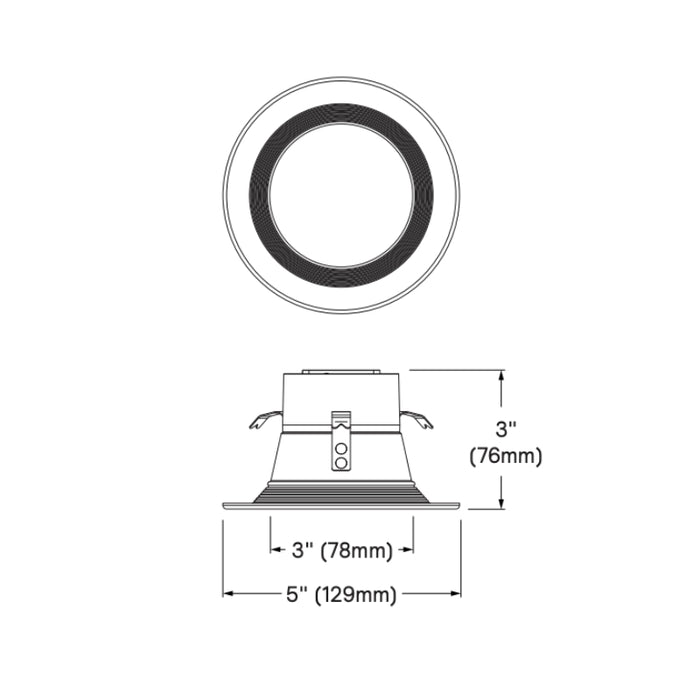 Lightolier RD4R 4" Round LED Retrofit Downlight, 5CCT Selectable