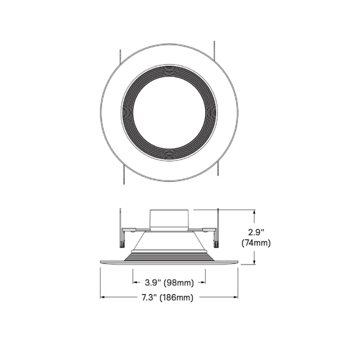 Lightolier RD6R 6" Round LED Retrofit Downlight, 3000K