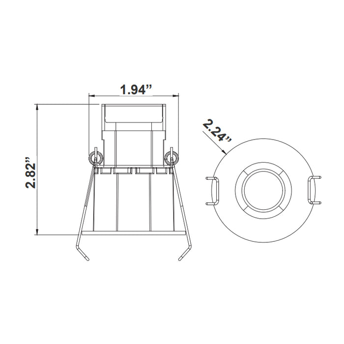 Westgate RDL1S-ST-MCT5 1" Round High-Output LED Low-Glare Canless Recessed Light, 5CCT Selectable