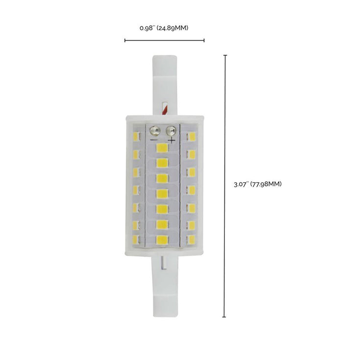 Satco S11220 6W T3 LED Bulb, R7s Base, 3000K