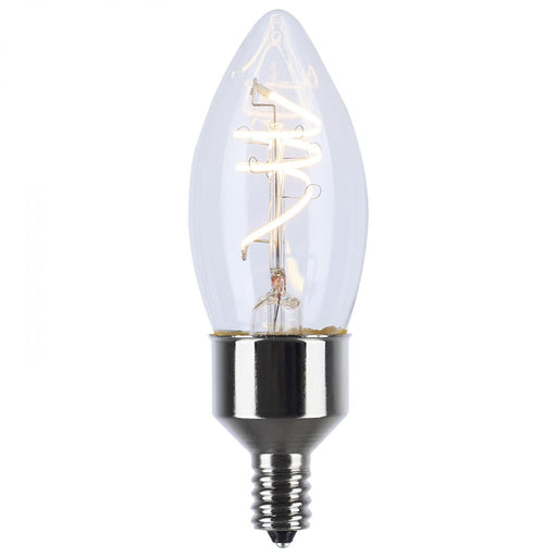 Satco S11525 4W B11 LED Coil Filament Bulb, E12 Base, 2700K