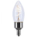 Satco S11525 4W B11 LED Coil Filament Bulb, E12 Base, 2700K