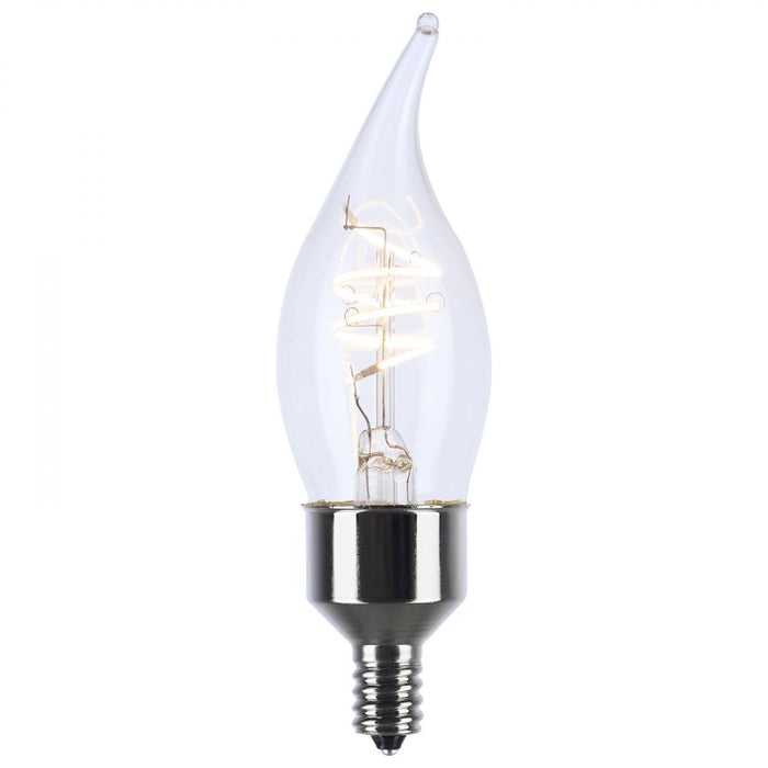 Satco S11526 4W CA11 LED Coil Filament Bulb, E12 Base, 2700K