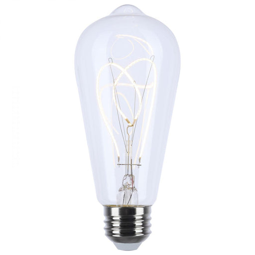 Satco S11527 6W ST19 LED Filament Bulb, E26 Base, 2700K