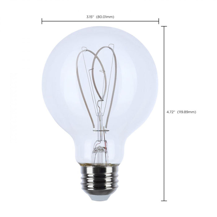 Satco S11528 6W G25 LED Filament Bulb, E26 Base, 2700K