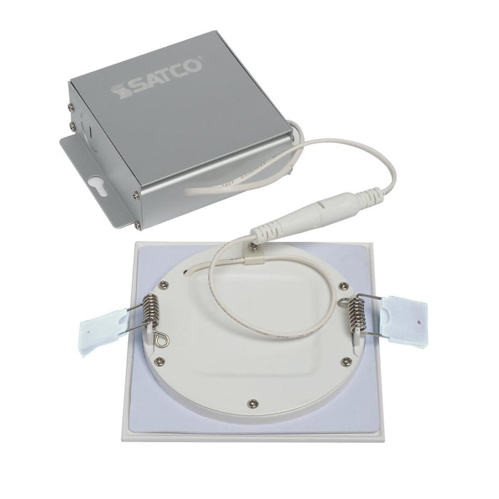 Satco S11610 4" 10W LED Square Edge-lit Direct Wire Downlight, 4000K