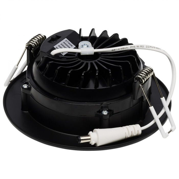 Satco S11618R1 4" 12W LED Round Direct Wire Downlight, CCT Selectable-Black