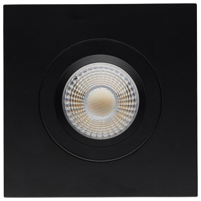 Satco S11621R1 4" 12W LED Square Direct Wire Downlight, CCT Selectable-Black