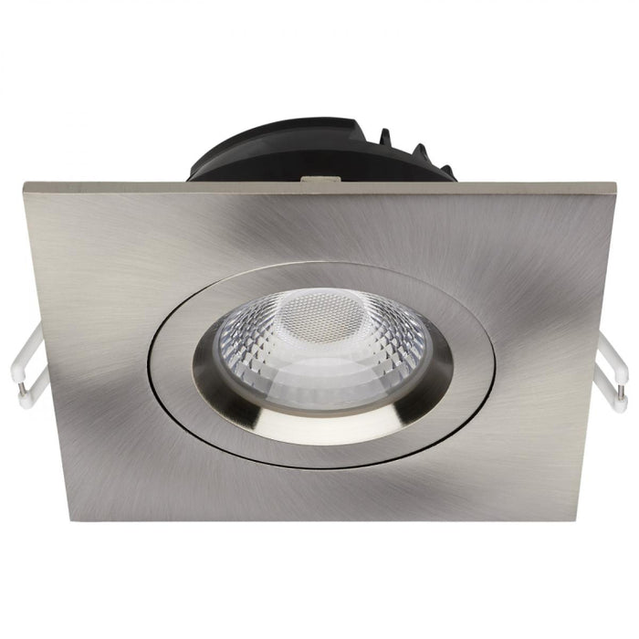Satco S11621R1 4" 12W LED Square Direct Wire Downlight, CCT Selectable-Brushed Nickel