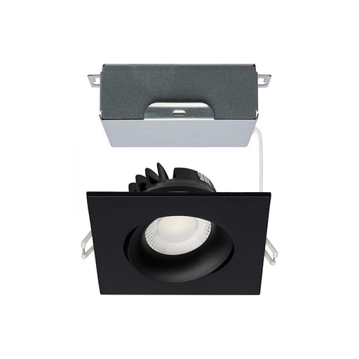 Satco 3.5" 12W LED Square Direct Wire Downlight Gimbaled, CCT Selectable - Black