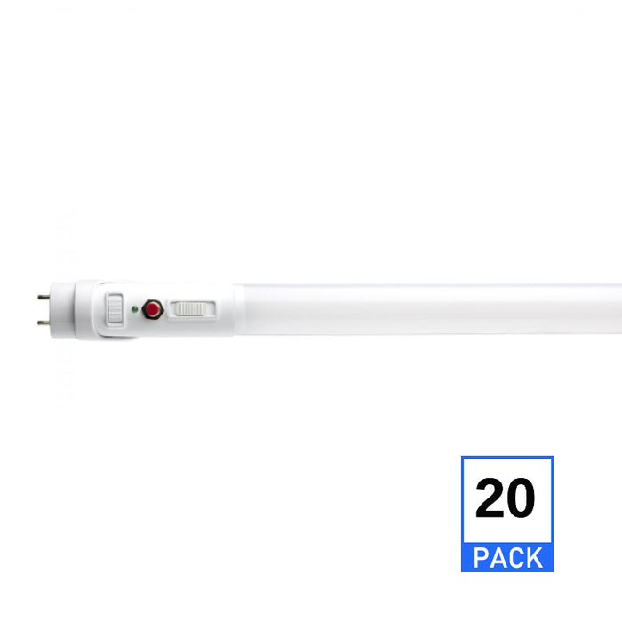 Satco S11730 15W 48"  LED T8 Lamp, G13 Medium Bi Pin Base, CCT Selectable Emergency Backup, 20-Pack