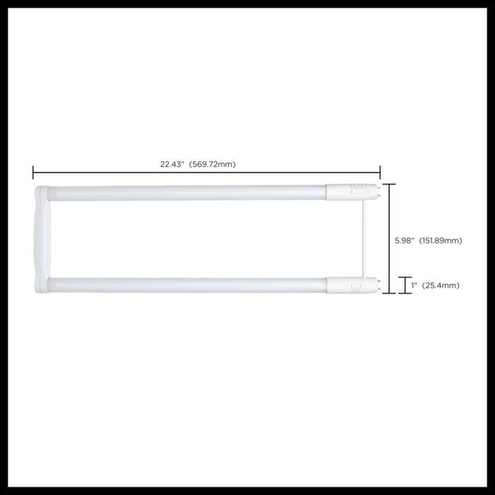 Satco S18413 11.5W/13W/15W LED T8 Lamp, G13 Medium Bi Pin Base, 5CCT Selectable, 12-Pack