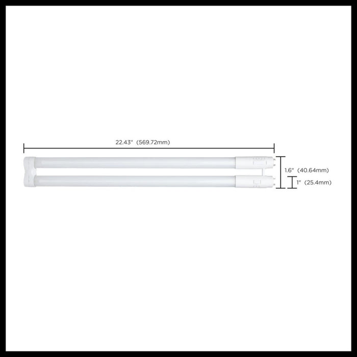 Satco S18414 11.5W/13W/15W LED T8 Lamp, G13 Medium Bi Pin Base, 5CCT Selectable, 12-Pack