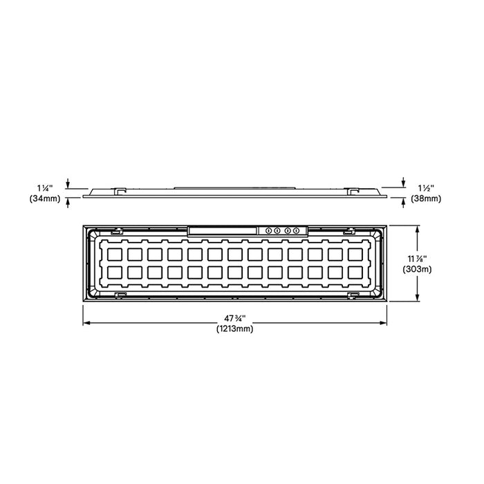 Day-Brite 1SBP3040L8CS FluxPanel 1x4 LED Flat Panel, Lumen & 3CCT Selectable