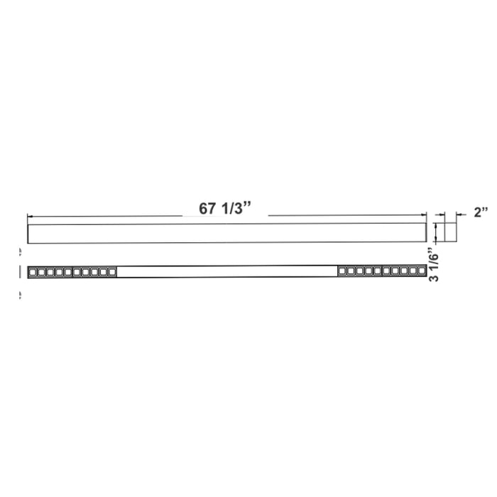 Westgate SCXA2 6-ft 40W/50W/60W LED Architectural Optic & Combined-Distribution Linear, CCT Selectable