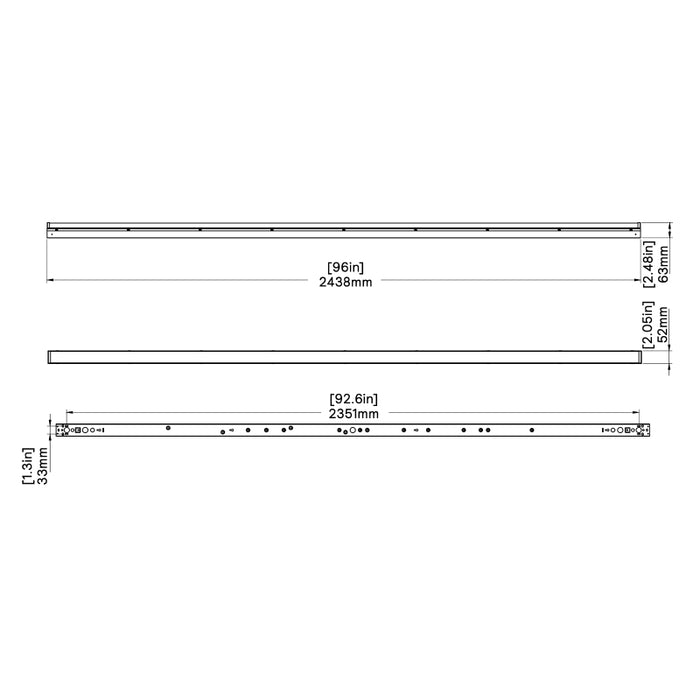 Day-Brite CFI SDS8 8-ft LED Strip Light, 3CCT & Lumens Selectable