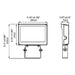 Keene SF100 100W/120W/150W LED SlimFlood Light with Photocell, 3CCT Selectable, Trunnion Mount