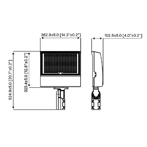 Keene SF100 120W/150W/205W LED SlimFlood Light, 3CCT Selectable, SlipFitter Mount