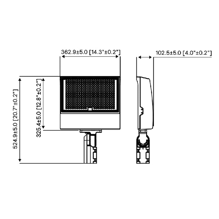 Keene SF100 120W/150W/205W LED SlimFlood Light, 3CCT Selectable, SlipFitter Mount