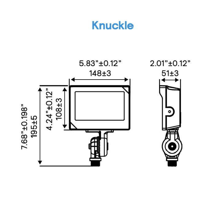 Keene SF15 15W LED SlimFlood Light, 3CCT Selectable, Knucle Mount