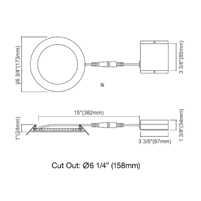 Envision LED 6" 12W SlimLine LED Slim Panel Downlights, RGBW