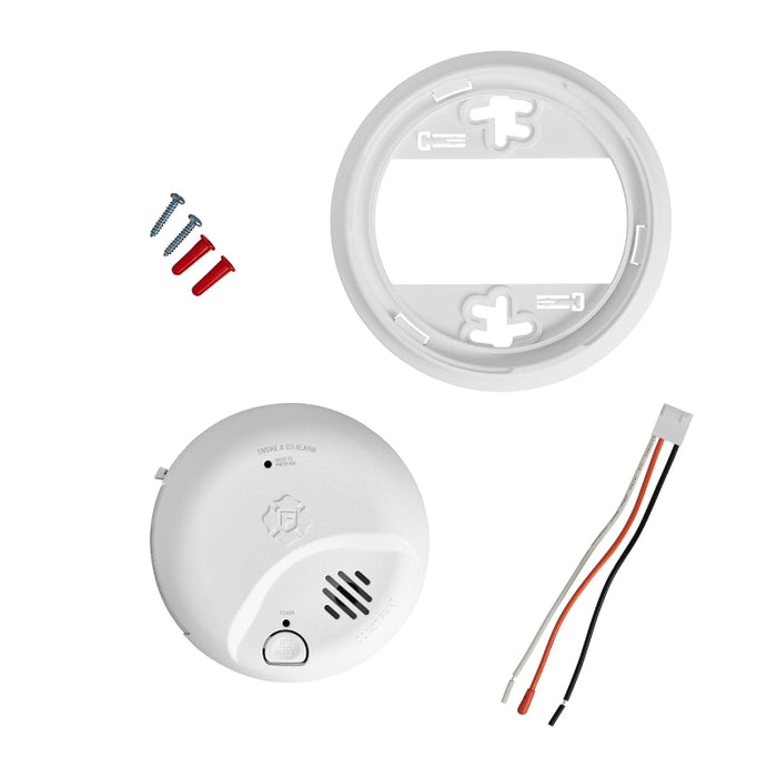 BRK 1046883 Interconnect Hardwire Smoke & CO Alarm with 10-Year Battery Backup