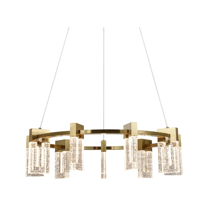 VONN VAC3139 Artisan SORRENTO 9-lt 27" LED Chandelier - Antique Brass