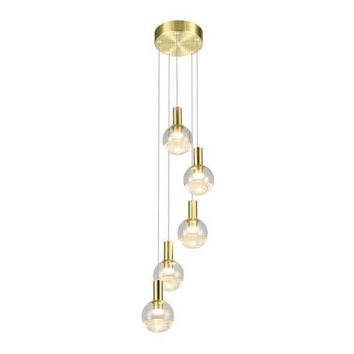 VONN VAC3185 Artisan Sienna 5-lt 9.5" Integrated LED Chandelier - Brass