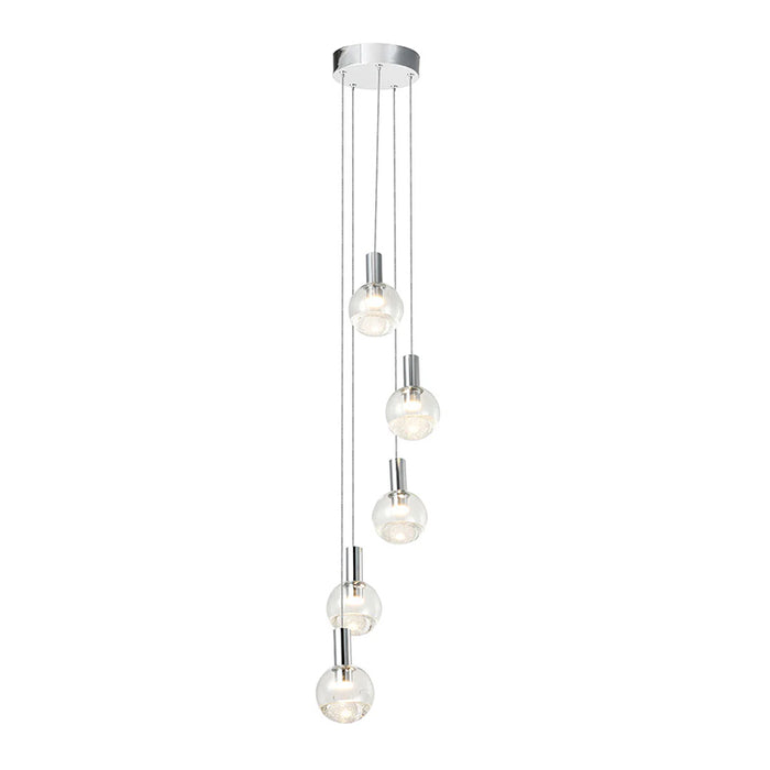 VONN VAC3185 Artisan Sienna 5-lt 9.5" Integrated LED Chandelier - Polished Chrome