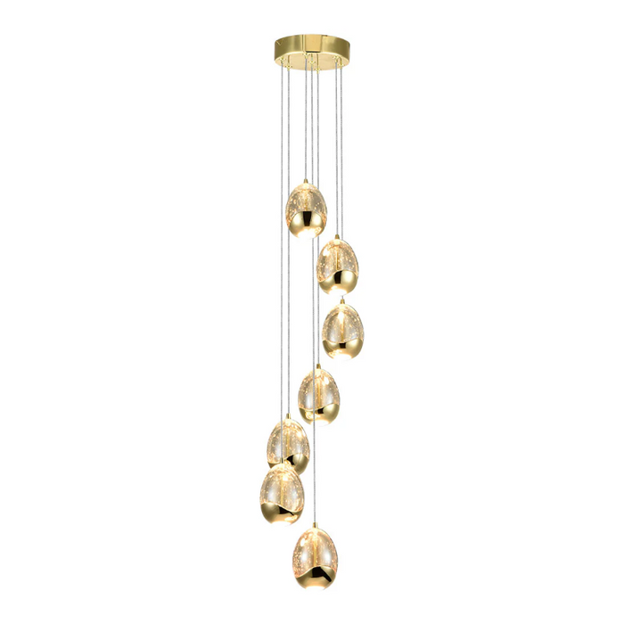 VONN VAC3207 Artisan Venezia 7-lt 9" LED Chandelier - Gold