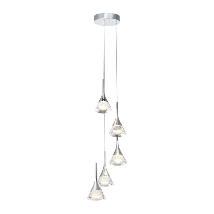 VONN VAC3215 Artisan Amalfi 5-lt 11" LED Chandelier - Polished Chrome