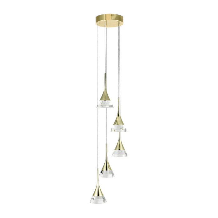 VONN VAC3215 Artisan Amalfi 5-lt 11" LED Chandelier - Gold